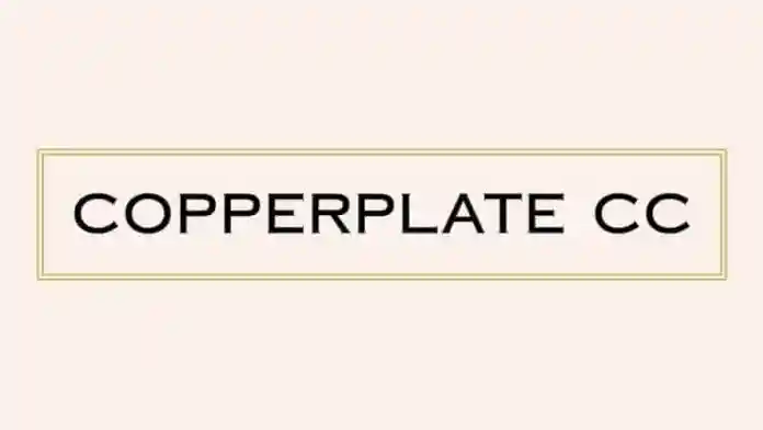 Beispiel einer Copperplate CC-Schriftart