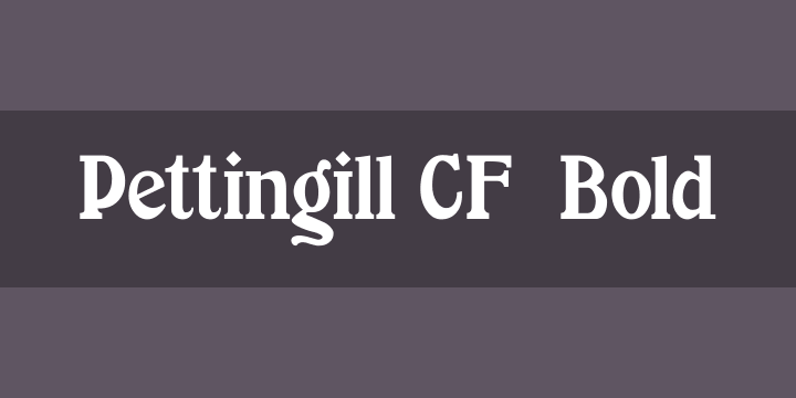 Beispiel einer Pettingill CF Bold-Schriftart