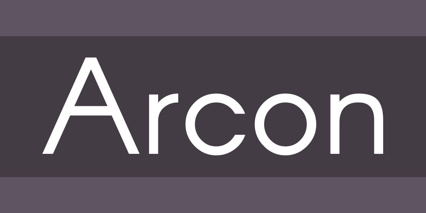 Beispiel einer Arcon-Schriftart