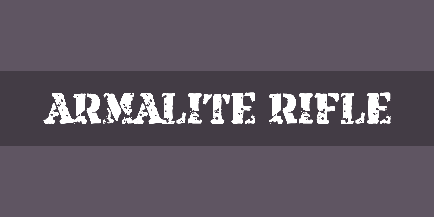 Beispiel einer Armalite Rifle Regular-Schriftart