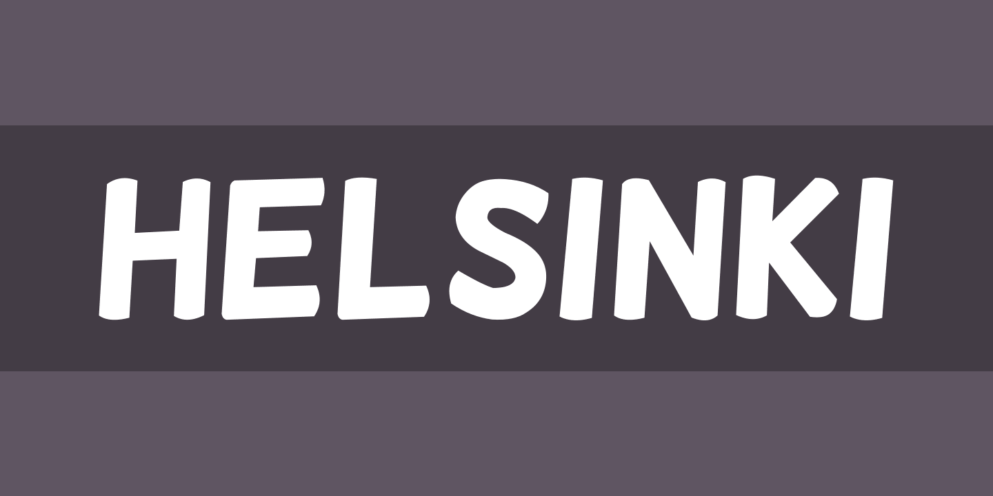 Beispiel einer Helsinki Regular-Schriftart