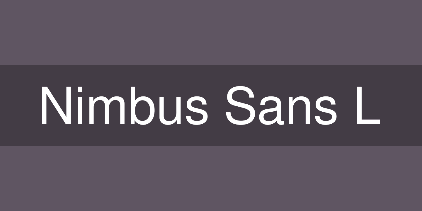 Beispiel einer Nimbus Sans L-Schriftart