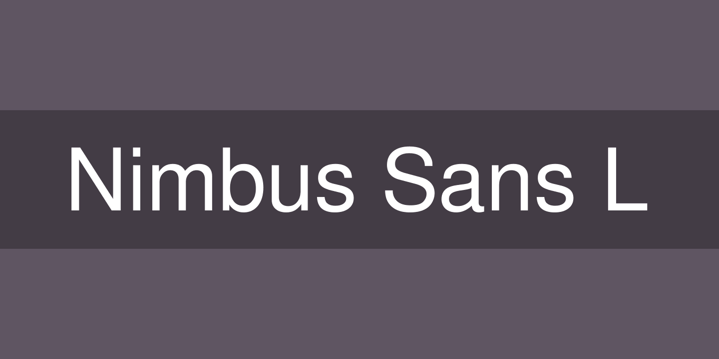 Beispiel einer Nimbus Sans L Regular-Schriftart