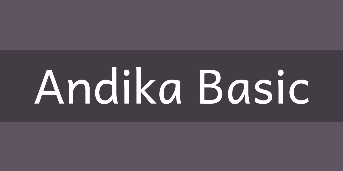 Beispiel einer Andika Basic-Schriftart