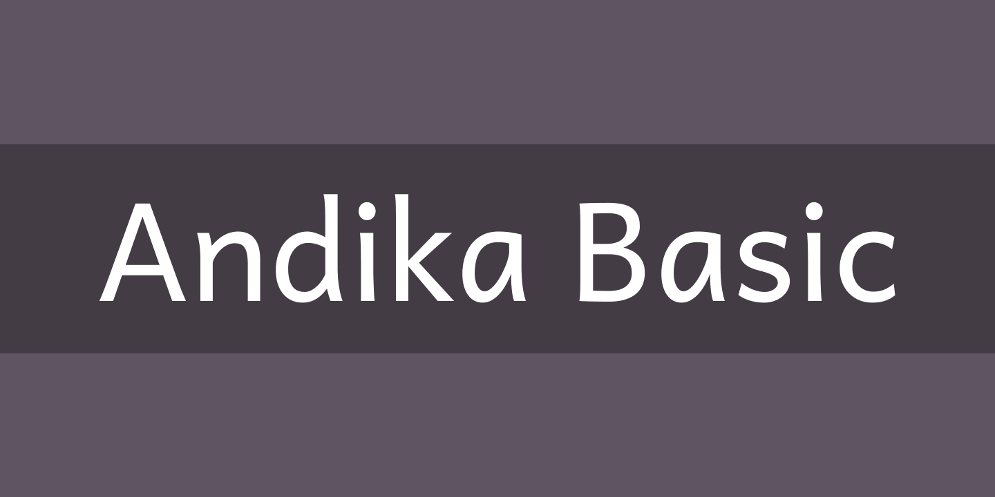 Beispiel einer Andika Basic Regular-Schriftart