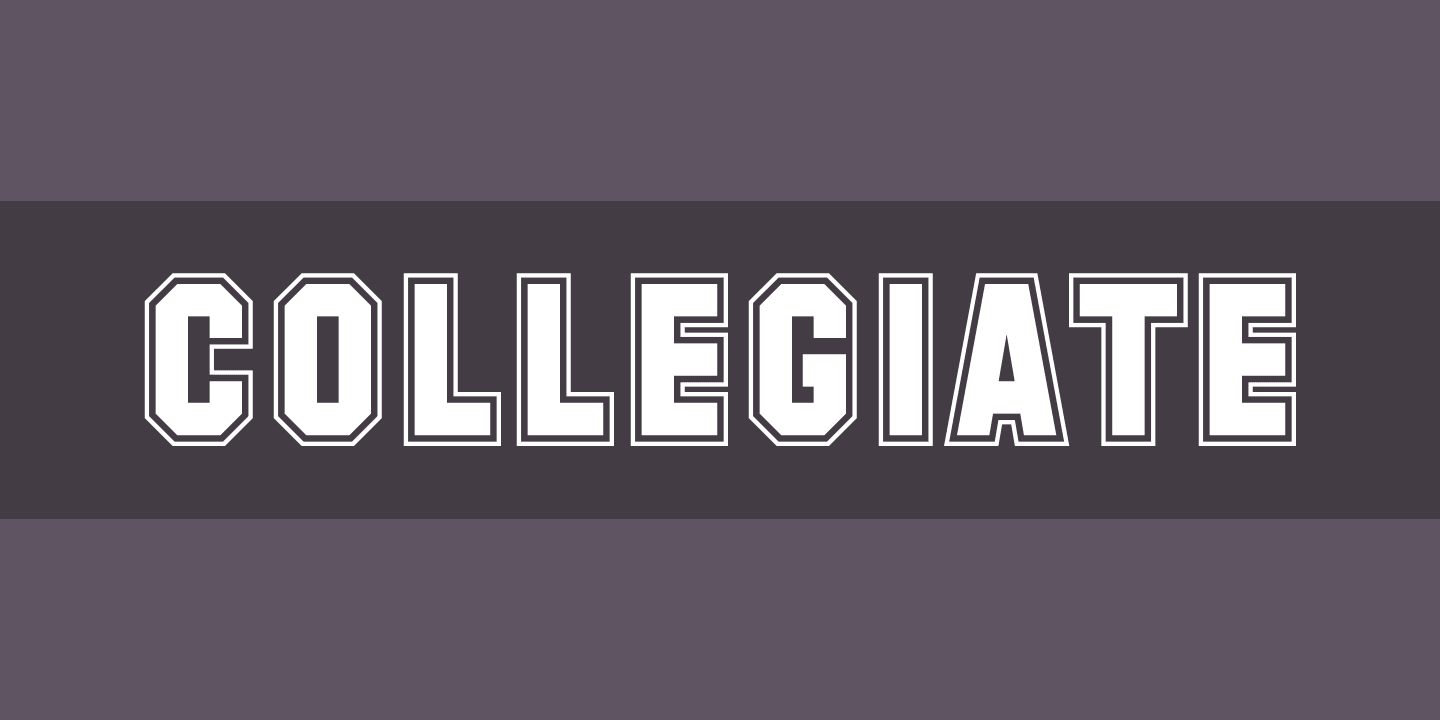 Beispiel einer Collegiate Regular-Schriftart