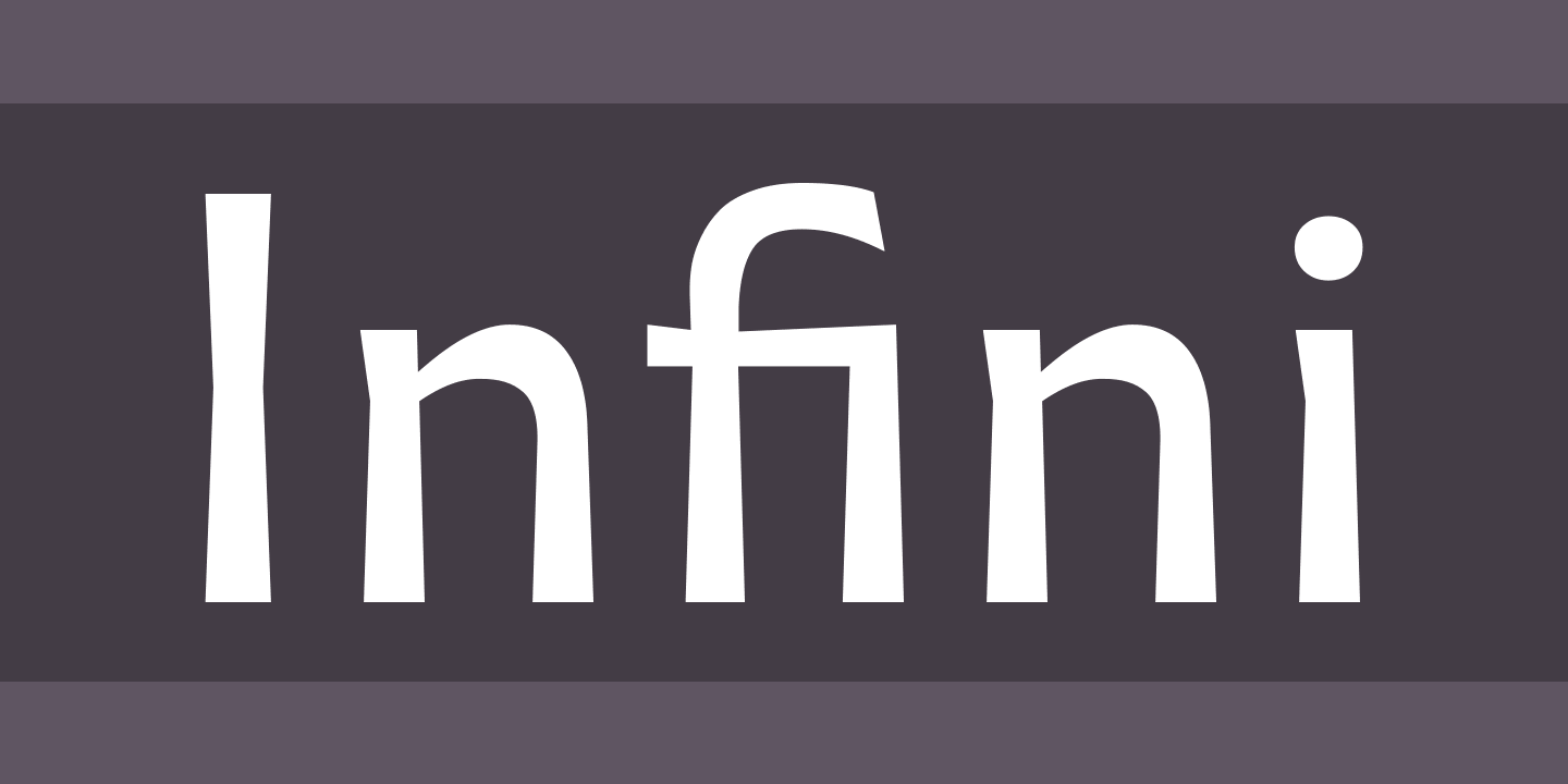 Beispiel einer Infini-Schriftart