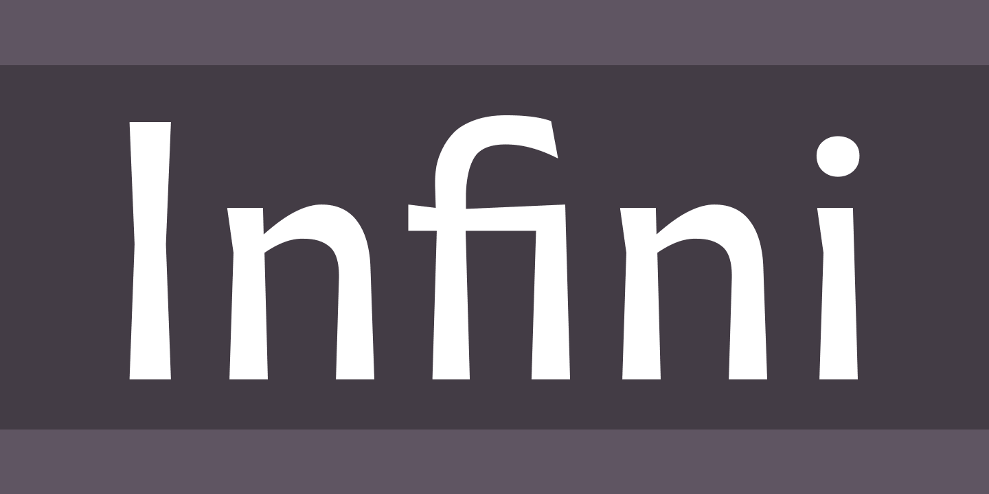 Beispiel einer Infini Bold-Schriftart