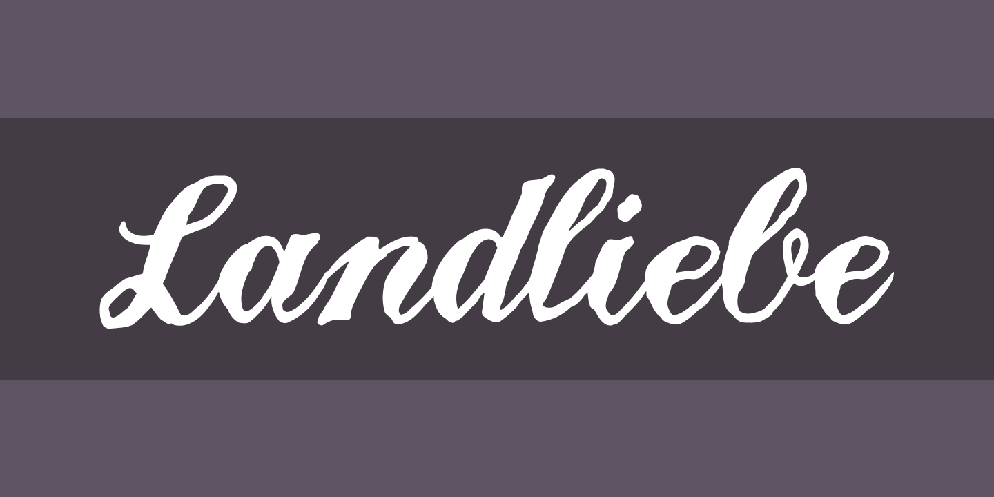 Beispiel einer Landliebe-Schriftart