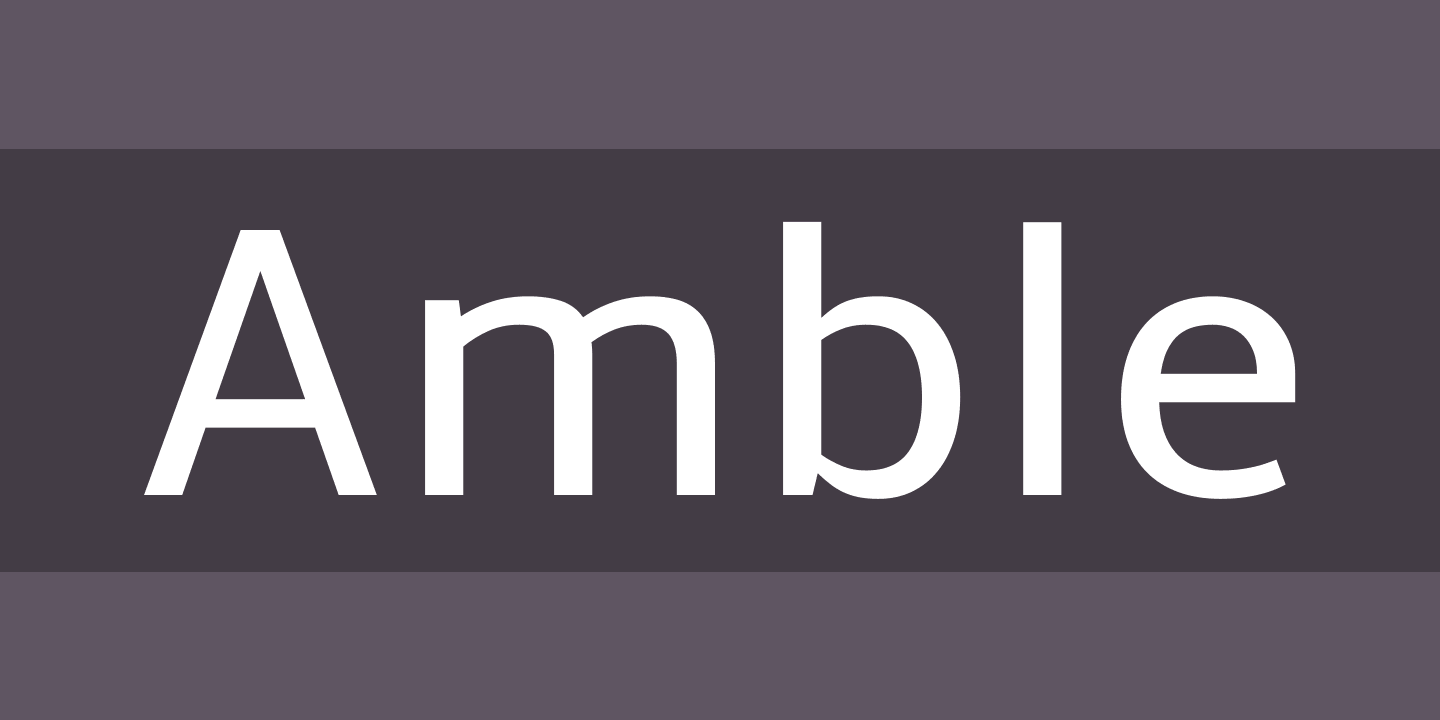 Beispiel einer Amble Light Italic-Schriftart