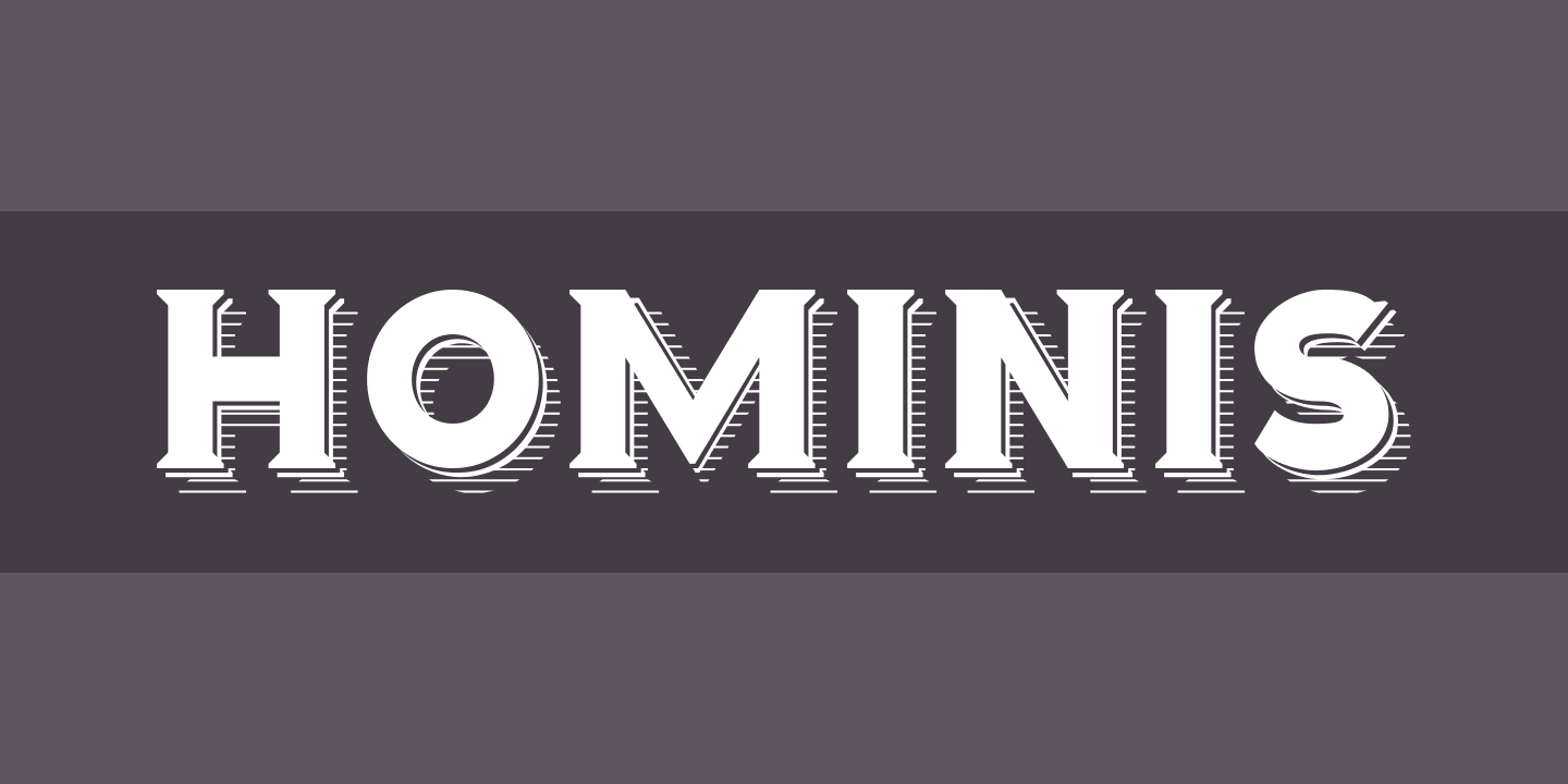 Beispiel einer Hominis Regular-Schriftart