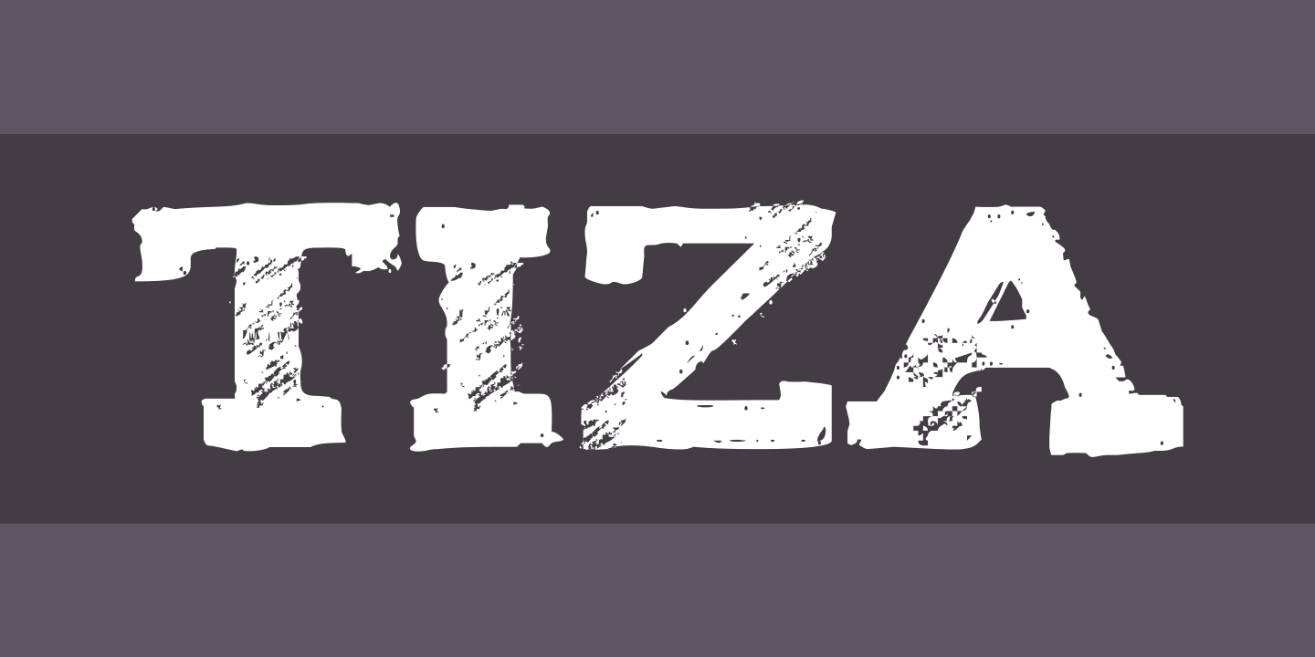 Beispiel einer Tiza Regular-Schriftart