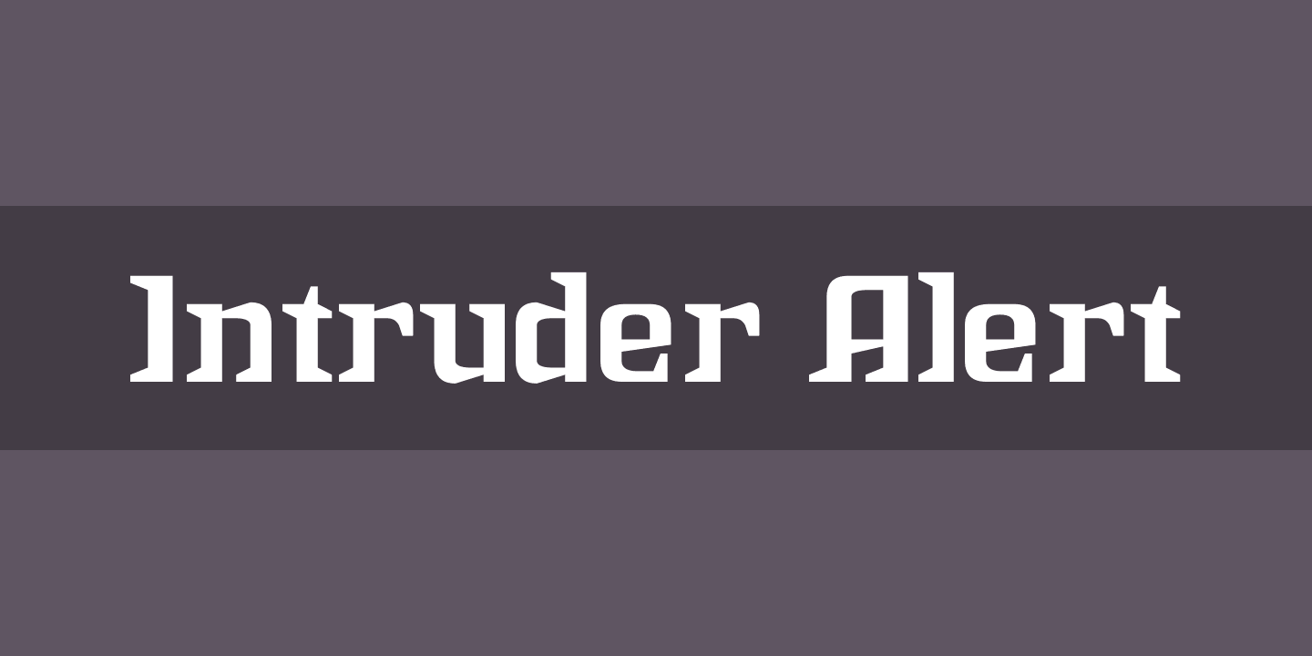 Beispiel einer Intruder Alert-Schriftart