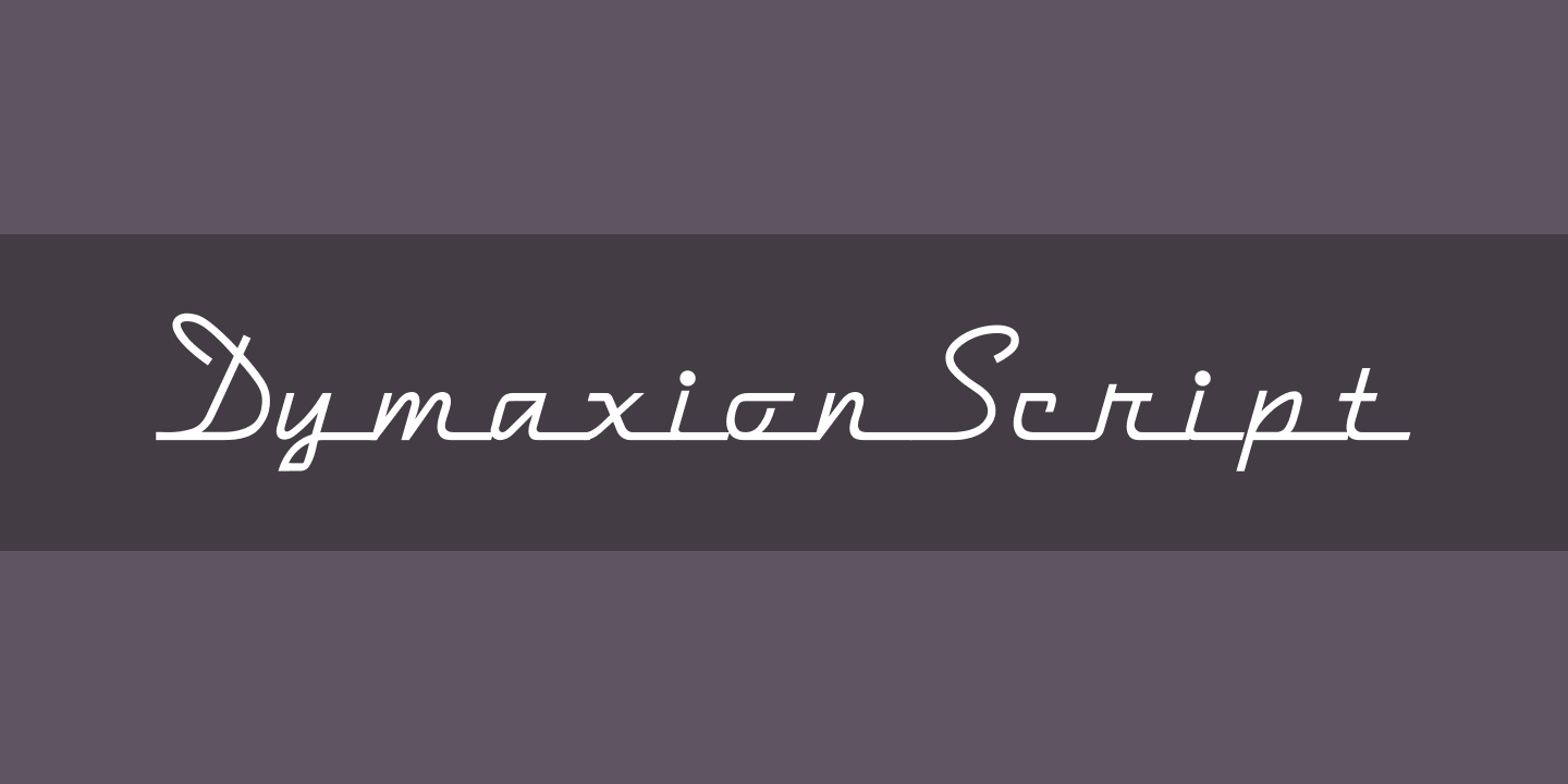 Beispiel einer DymaxionScript Regular-Schriftart