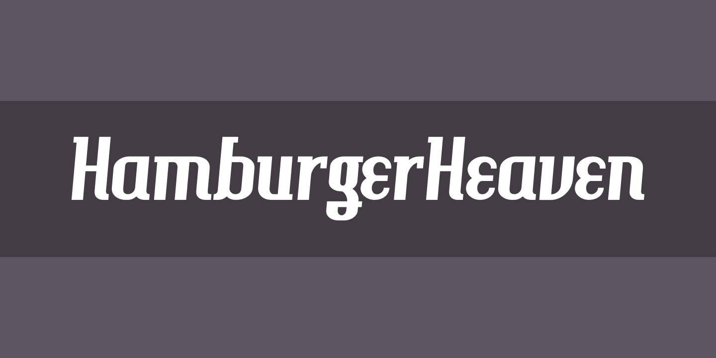 Beispiel einer HamburgerHeaven-Schriftart