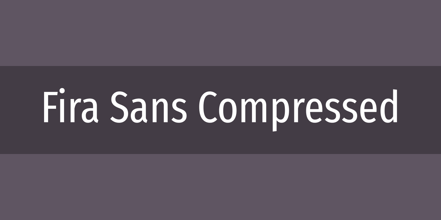 Beispiel einer Fira Sans Compressed Medium-Schriftart