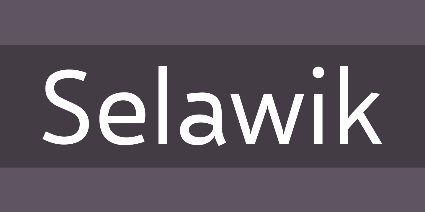 Beispiel einer Selawik Semibold-Schriftart