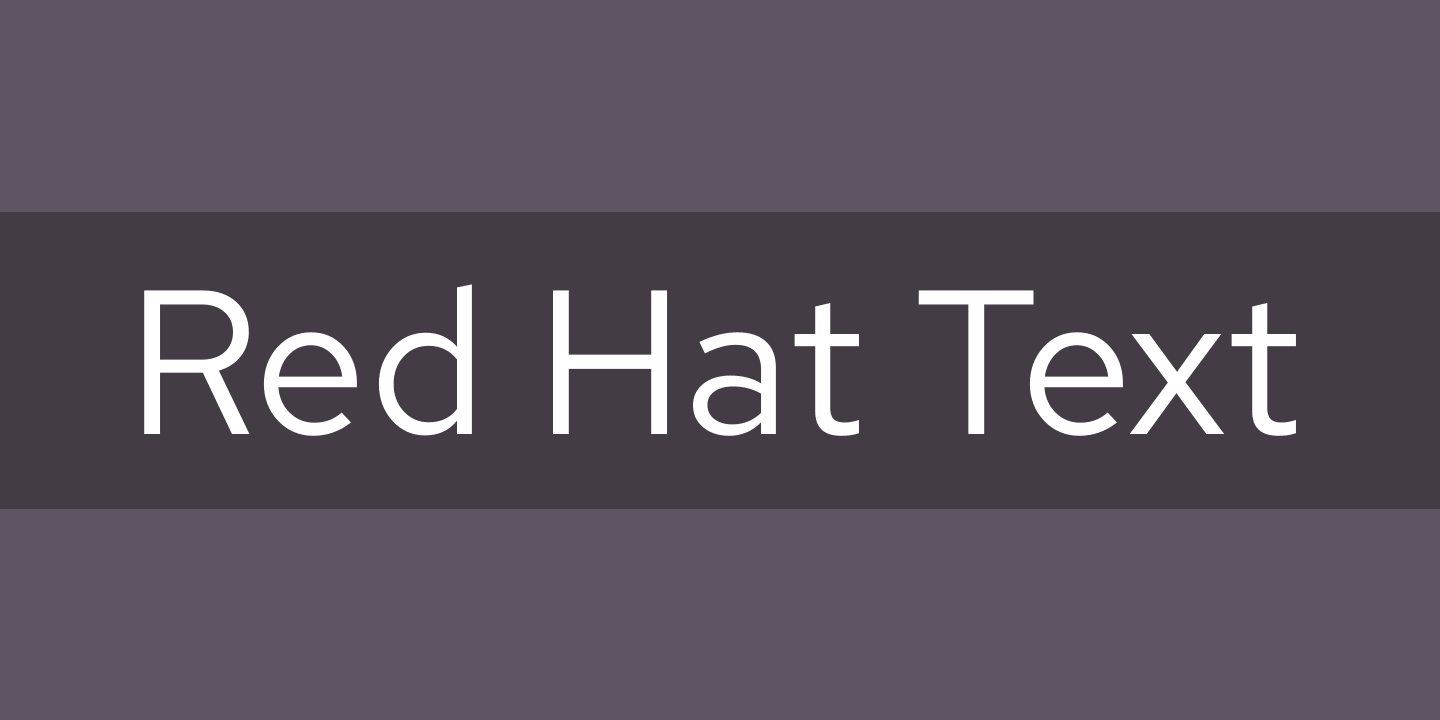 Beispiel einer Red Hat-Schriftart