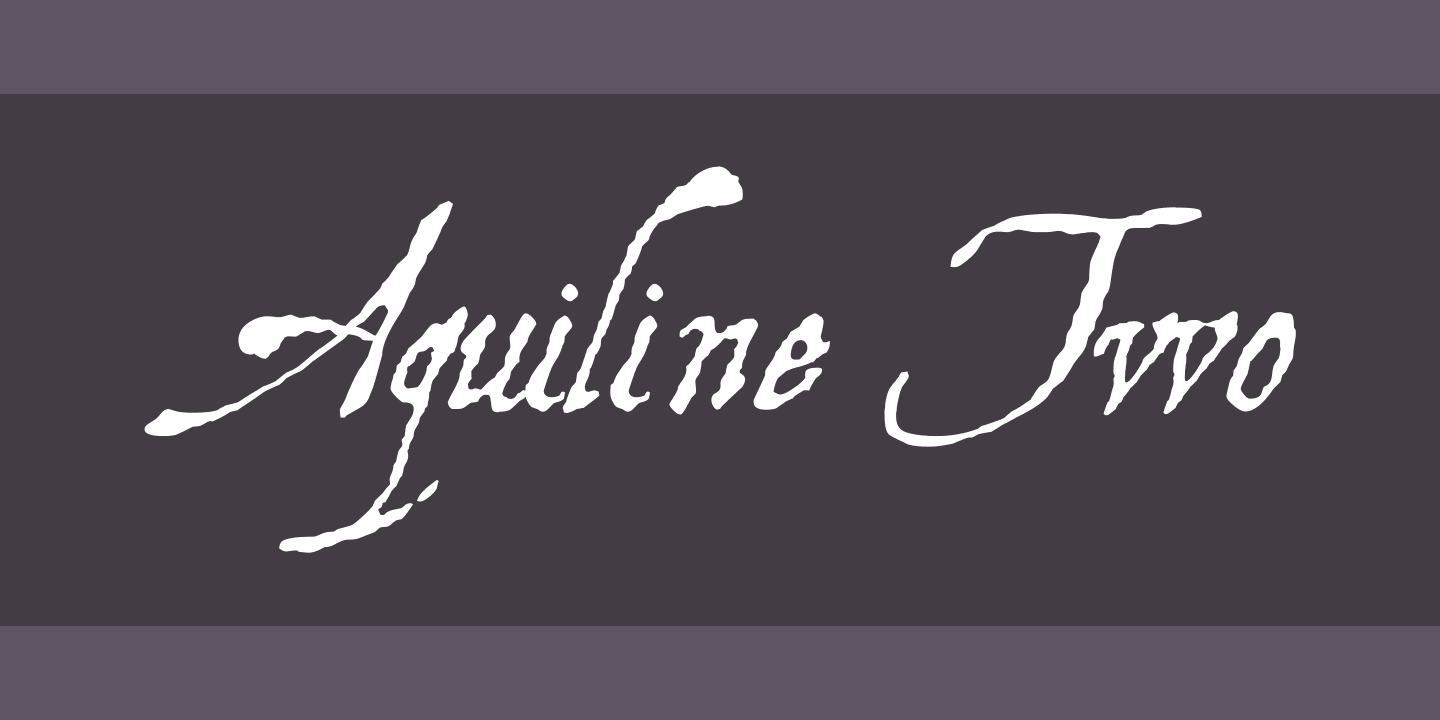 Beispiel einer Aquiline Two-Schriftart