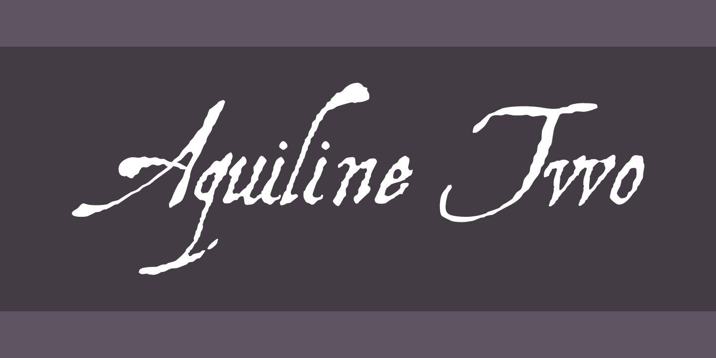 Beispiel einer Aquiline Two Regular-Schriftart