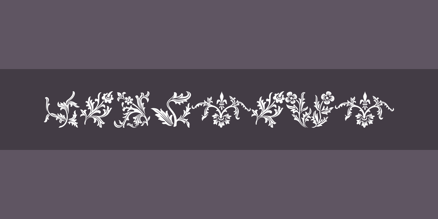 Beispiel einer Floralia-Schriftart