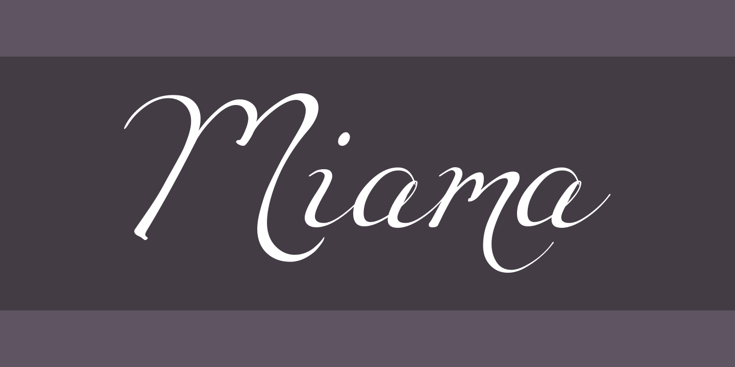 Beispiel einer Miama-Schriftart