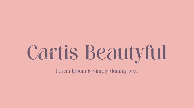 Beispiel einer Cartis Beautyful Regular-Schriftart