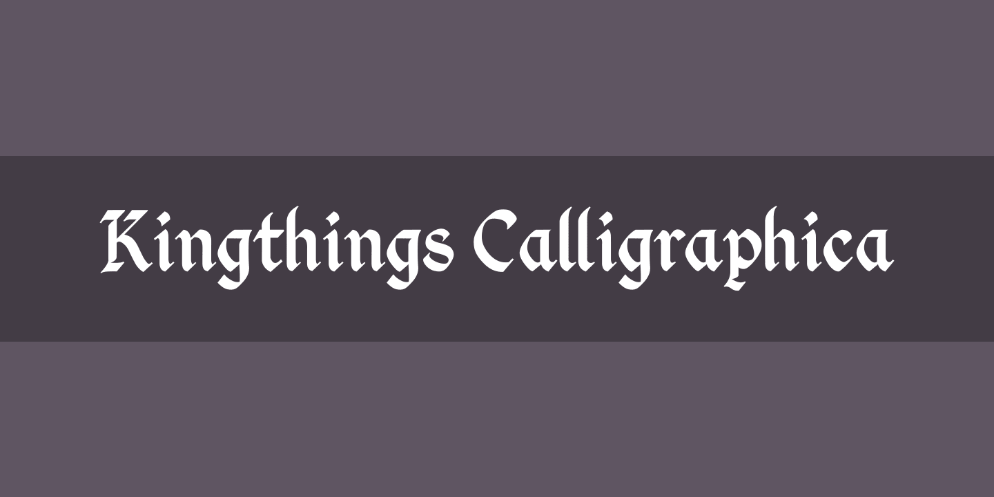 Beispiel einer Kingthings Calligraphica-Schriftart