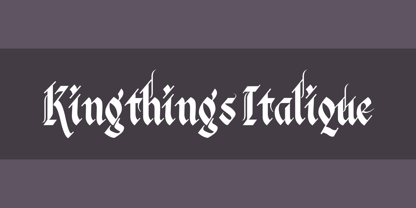 Beispiel einer Kingthings Italique-Schriftart