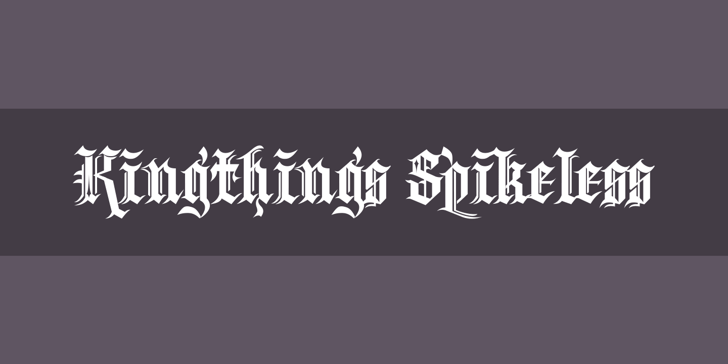 Beispiel einer Kingthings Spikeless Regular-Schriftart