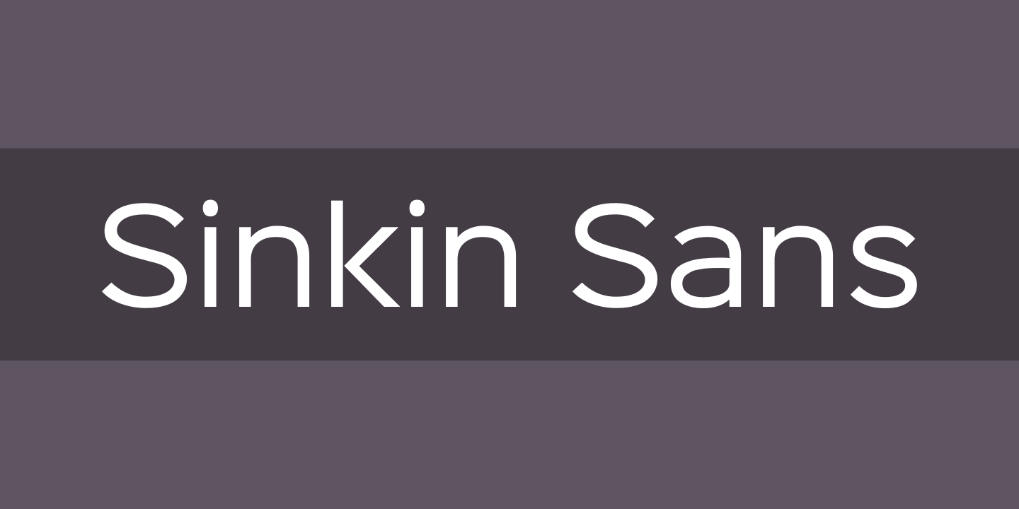 Beispiel einer Sinkin Sans-Schriftart