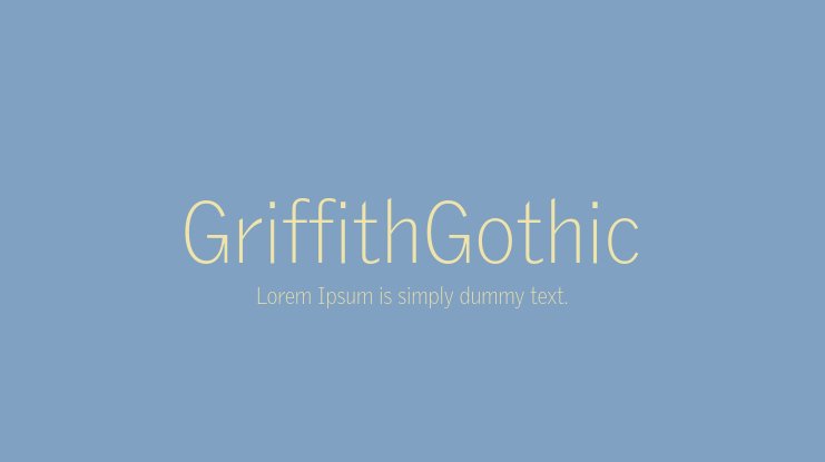 Beispiel einer Griffith Gothic-Schriftart