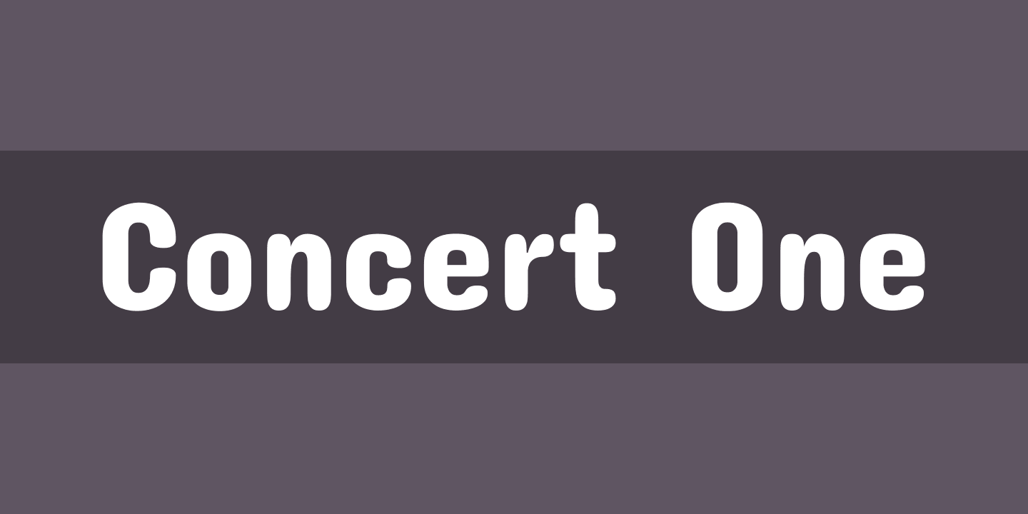 Beispiel einer Concert One Regular-Schriftart