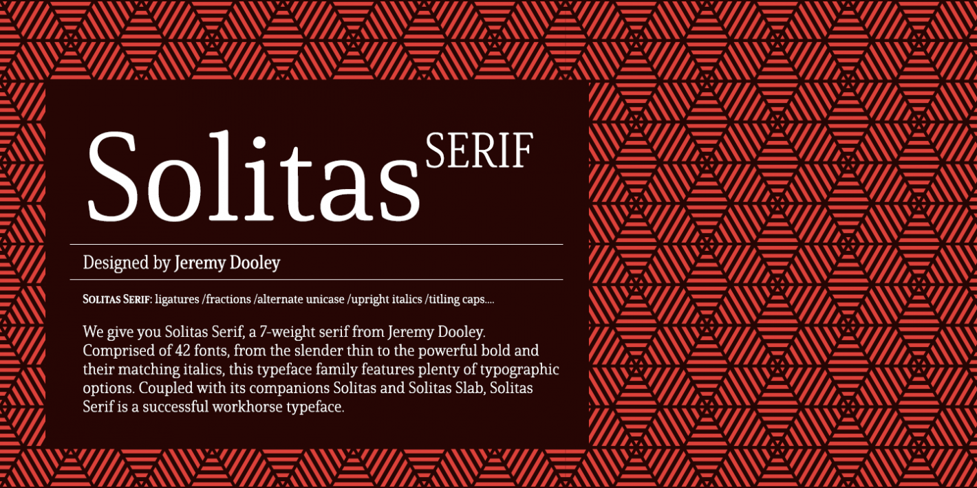 Beispiel einer Solitas Serif-Schriftart