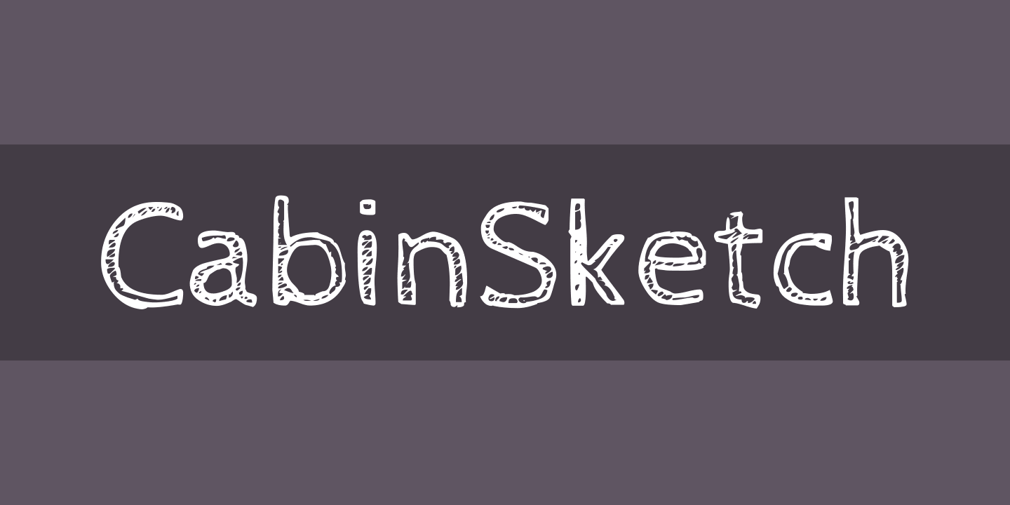 Beispiel einer CabinSketch Bold-Schriftart