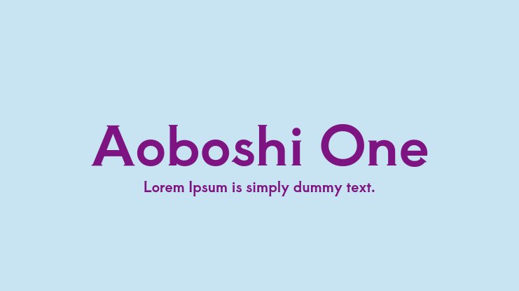 Beispiel einer Aoboshi One-Schriftart