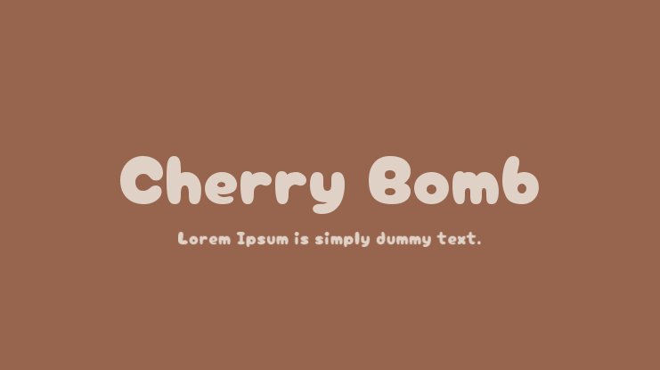 Beispiel einer Cherry Bomb One Regular-Schriftart