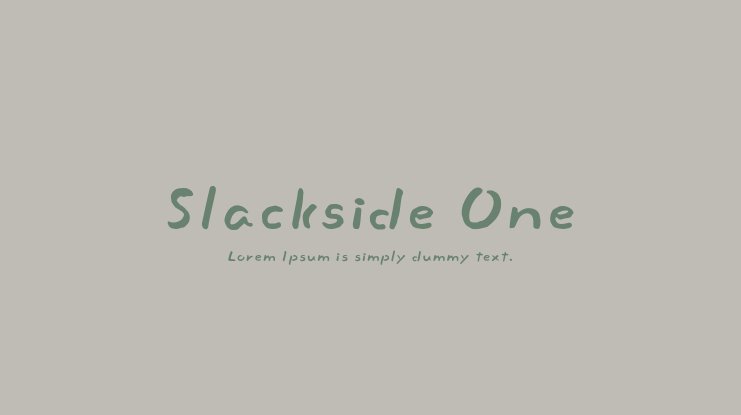Beispiel einer Slackside One Regular-Schriftart