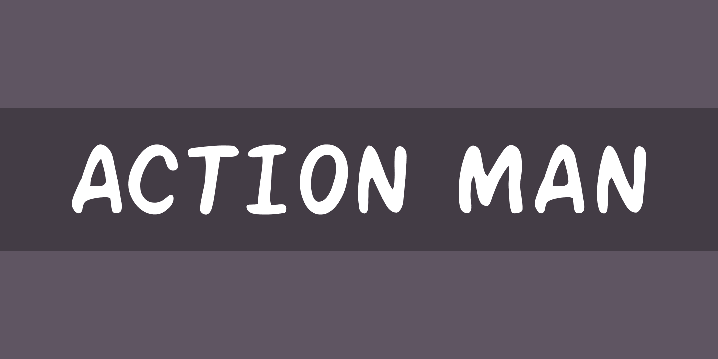 Beispiel einer Action Man Extended Italic-Schriftart