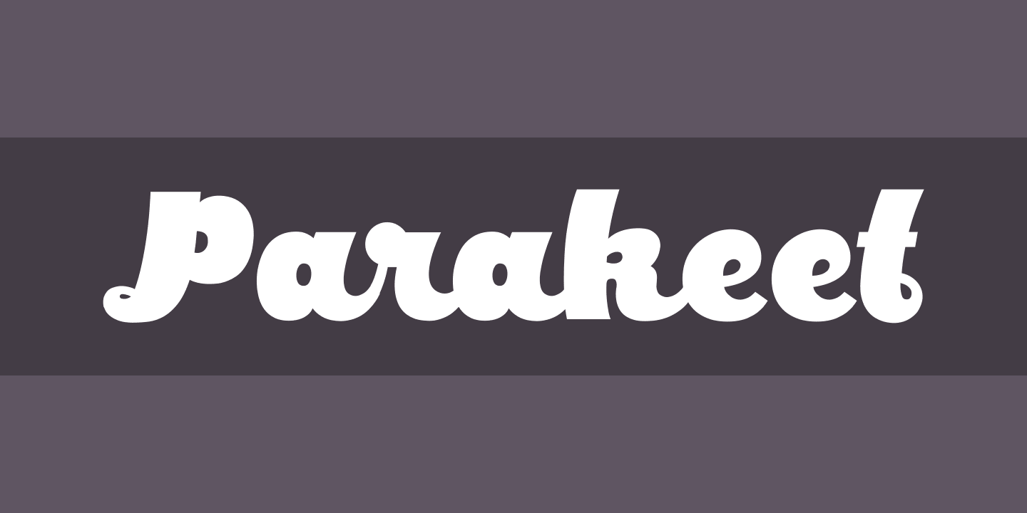 Beispiel einer Parakeet-Schriftart