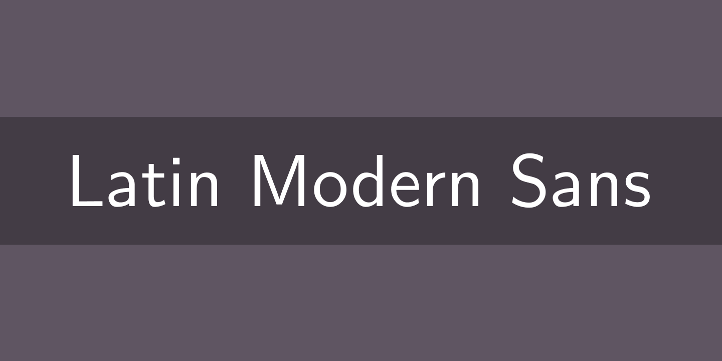 Beispiel einer Latin Modern Sans 10 Regular-Schriftart