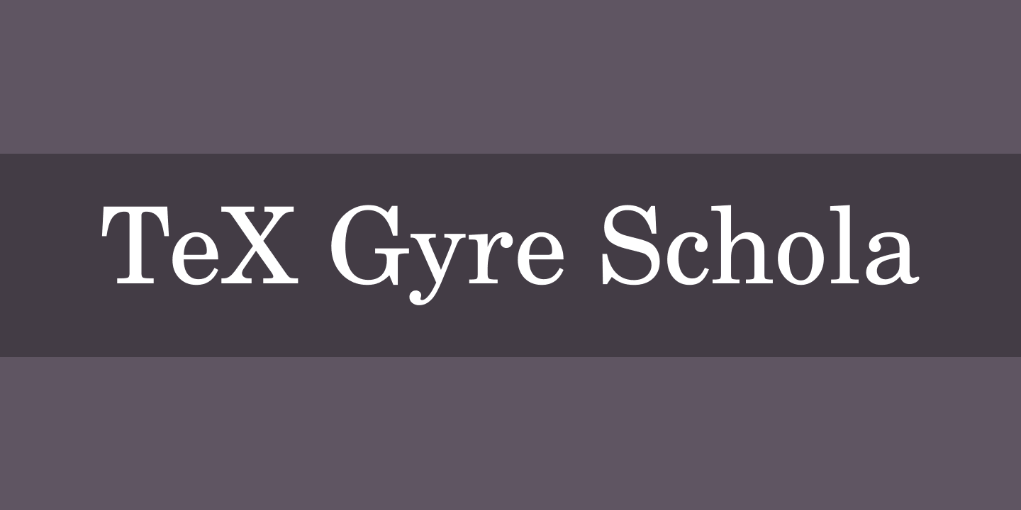 Beispiel einer TeX Gyre Schola Italic-Schriftart