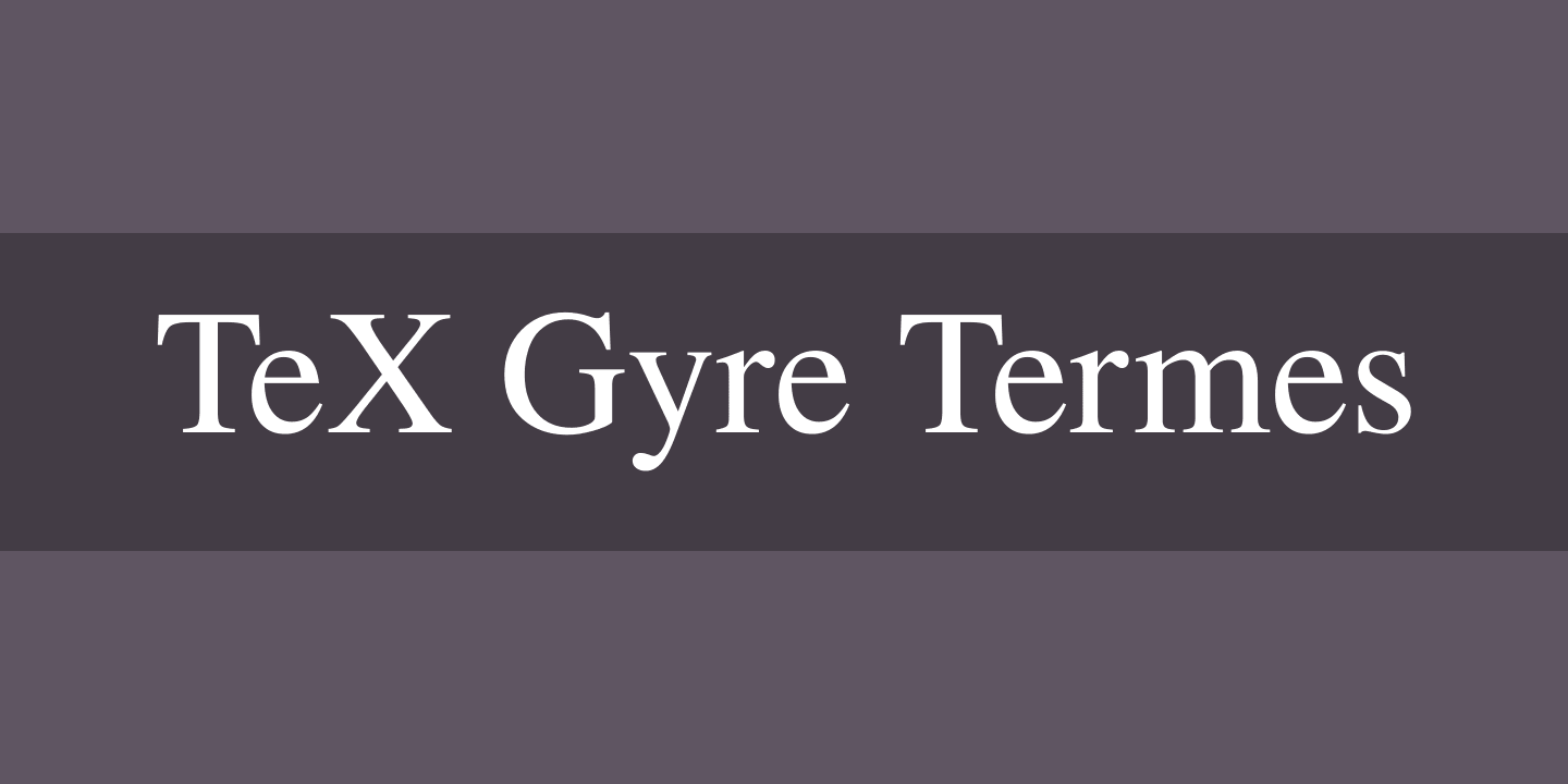 Beispiel einer TeX Gyre Termes Regular-Schriftart