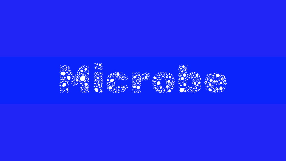 Beispiel einer Mikrobe Condensed-Schriftart