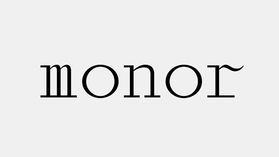 Beispiel einer Monor Regular-Schriftart