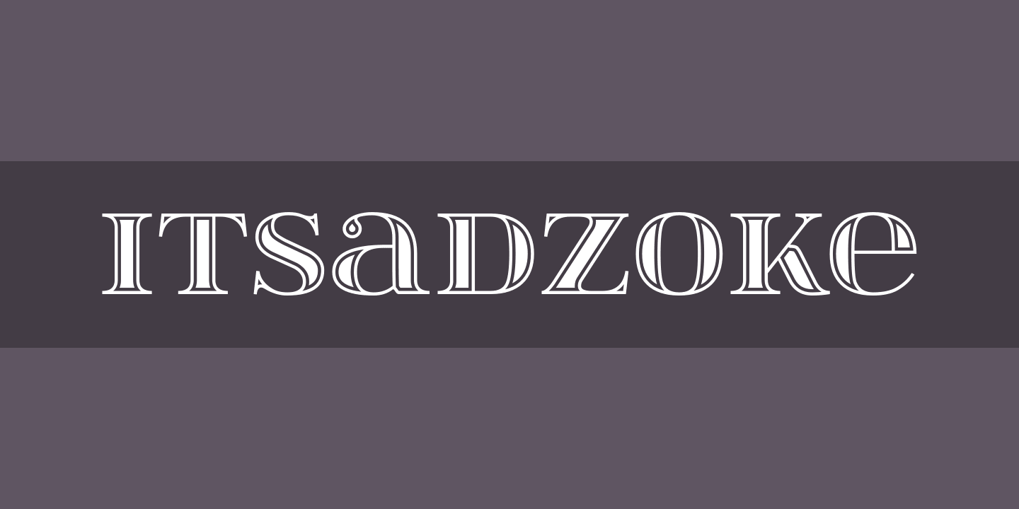 Beispiel einer itsadzoke-Schriftart