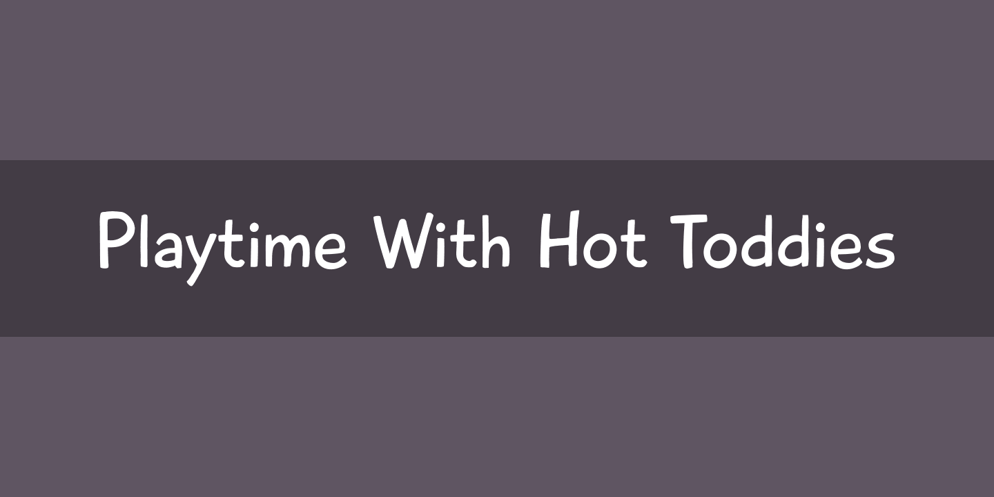 Beispiel einer Playtime With Hot Toddies Oblique-Schriftart