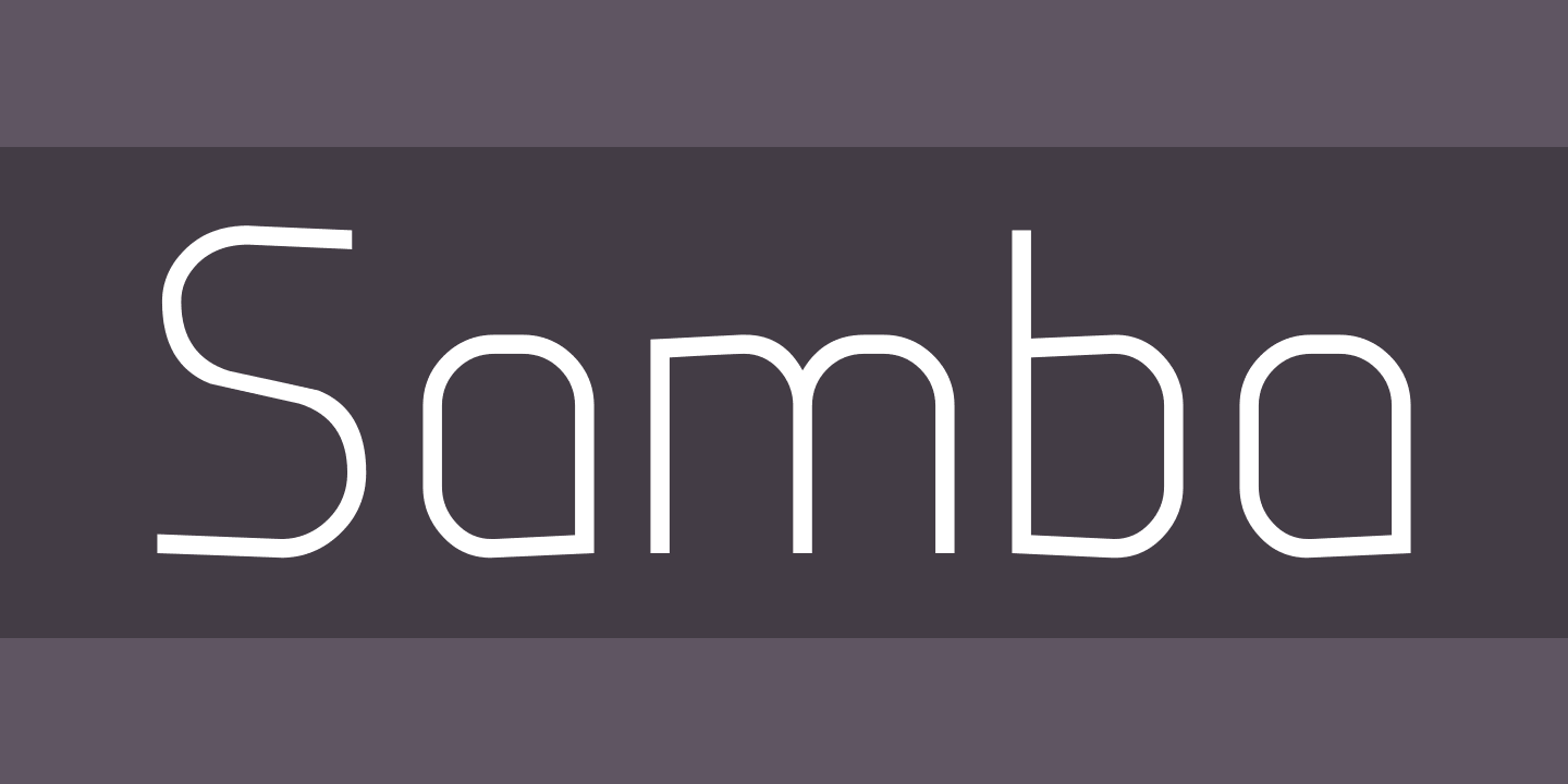 Beispiel einer Samba-Schriftart