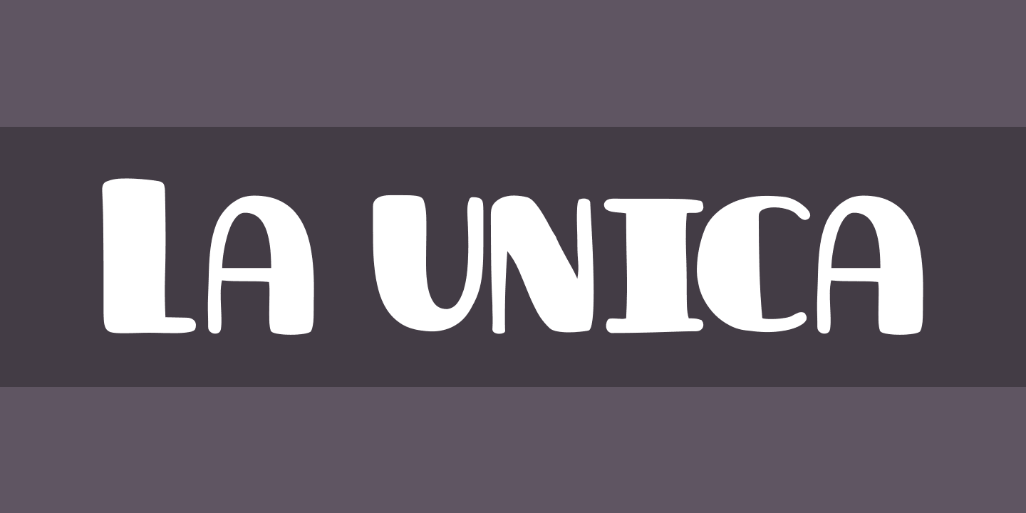 Beispiel einer La unica-Schriftart