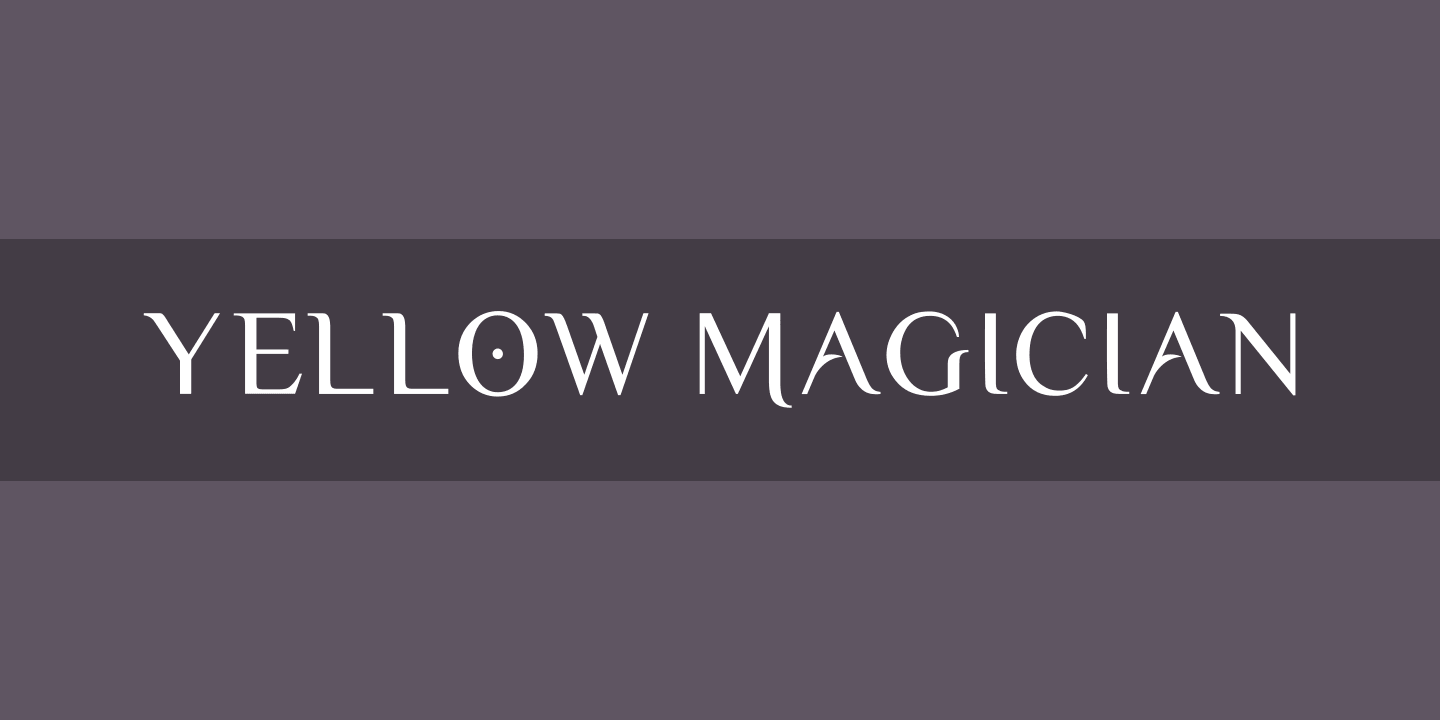 Beispiel einer Yellow Magician-Schriftart